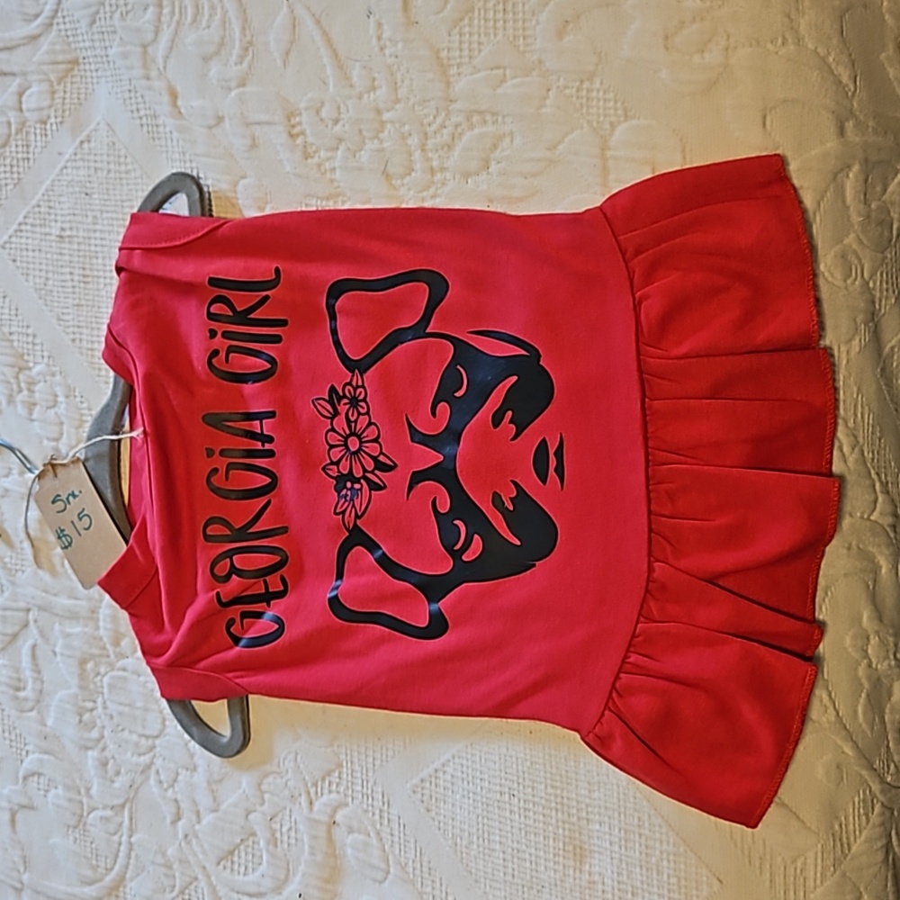 Red handmade sun dress